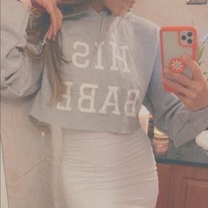 His Babe crop top sweater never worn before